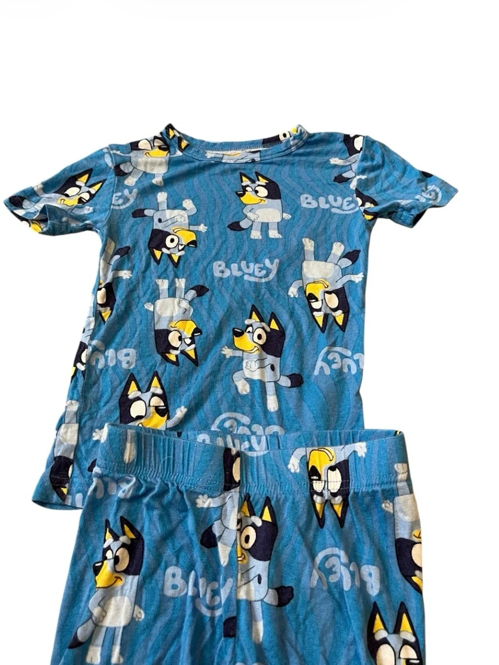 Bluey Kids Blue Short Pajama Set - Blue Toddler Boy Size 4